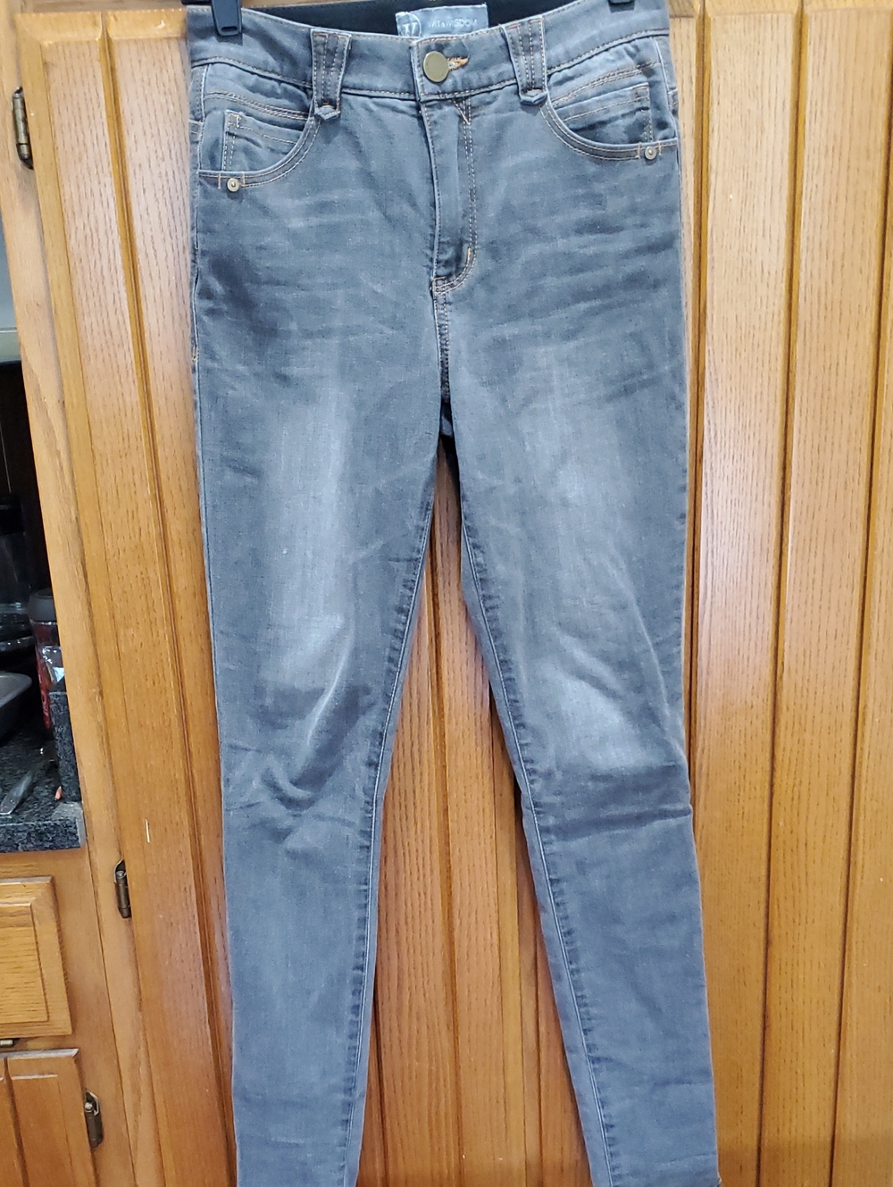 Wit & Wisdom High Rise Gray Skinny Jeans Size 00